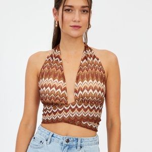 Glassons Crochet tie halter top